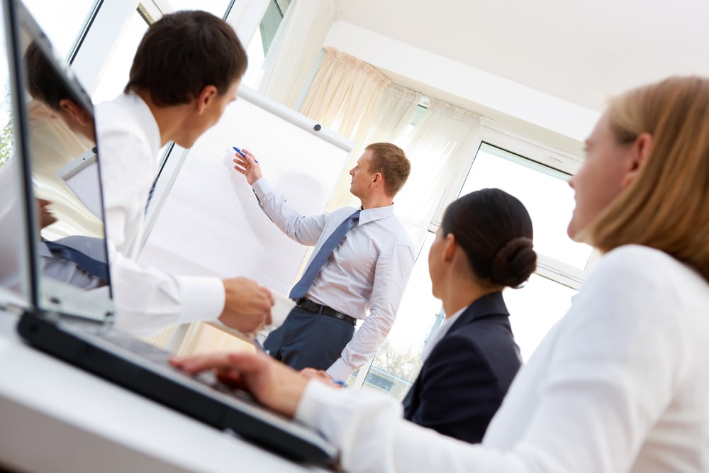 Man running a training program